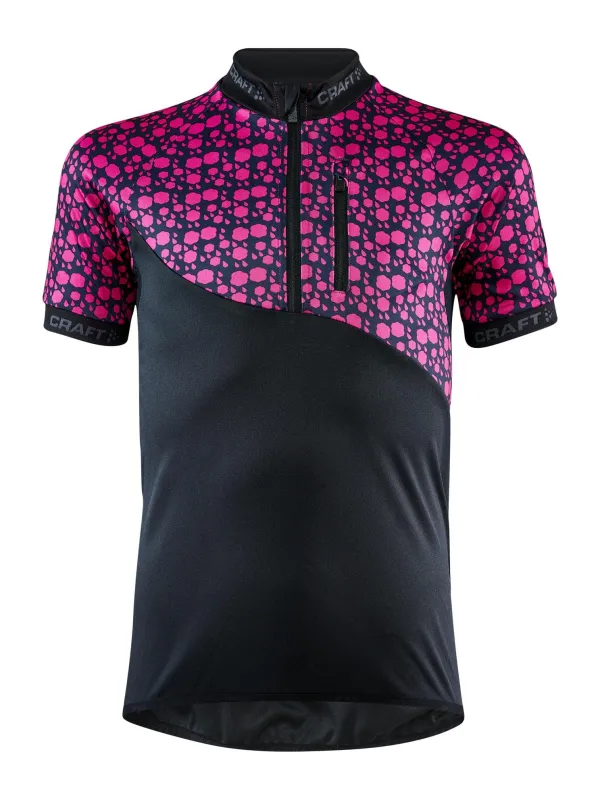 Junior Bike Jersey - BLACK/FAME sold by Craft Sportswear