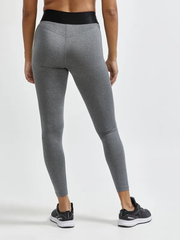 Women's CORE Essence Training Tights - Dk Grey Melange sold by Craft Sportswear