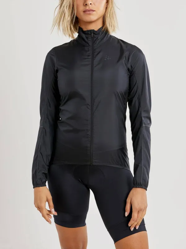 WOMEN'S ESSENCE LIGHT WIND CYCLING JACKET - Black sold by Craft Sportswear