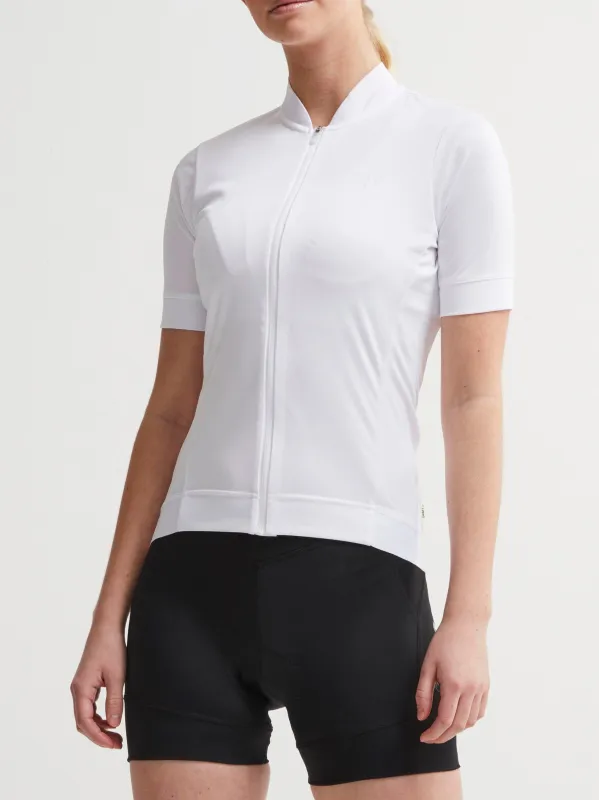 WOMEN'S ESSENCE CYCLING JERSEY  - WHITE sold by Craft Sportswear
