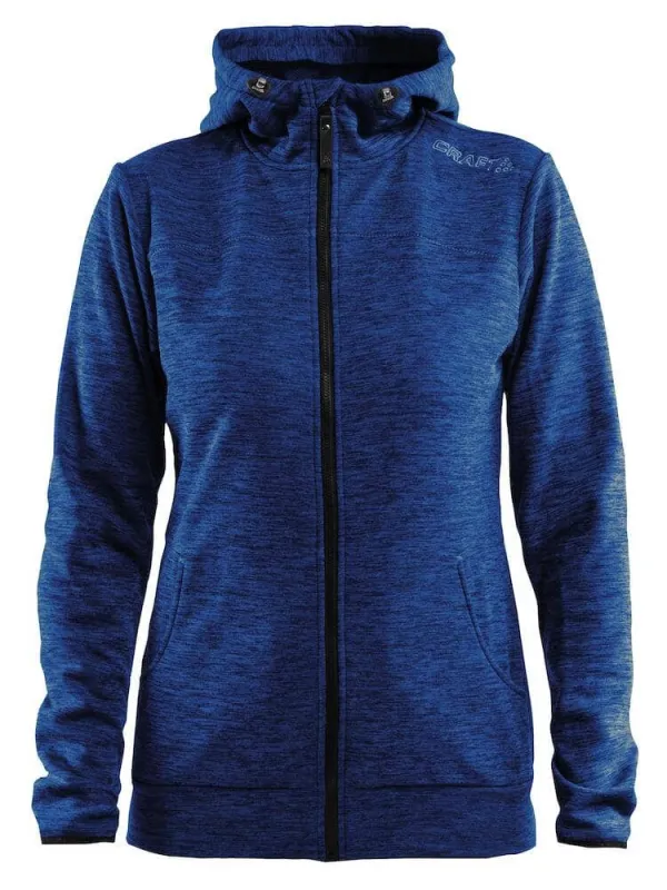 Women's Leisure Full Zip Hood  - DEEP MELANGE sold by Craft Sportswear