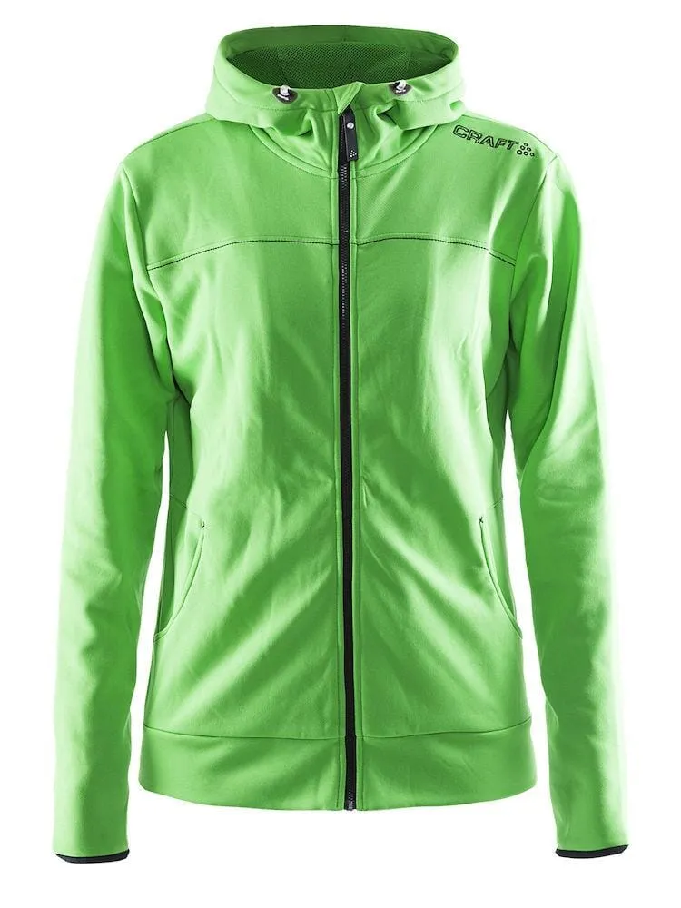Women's Leisure Full Zip Hood - CRAFT GREEN sold by Craft Sportswear