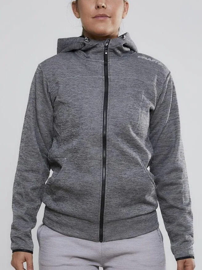 Women's Leisure Full Zip Hood - DARK GREY MELANGE sold by Craft Sportswear product image thumbnail 5