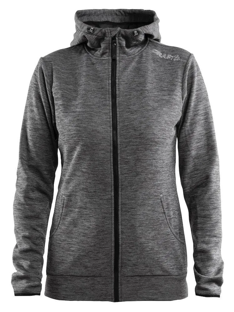Women's Leisure Full Zip Hood - DARK GREY MELANGE sold by Craft Sportswear product image thumbnail 3