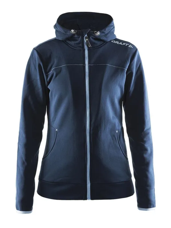 Women's Leisure Full Zip Hood  - DK NAVY sold by Craft Sportswear