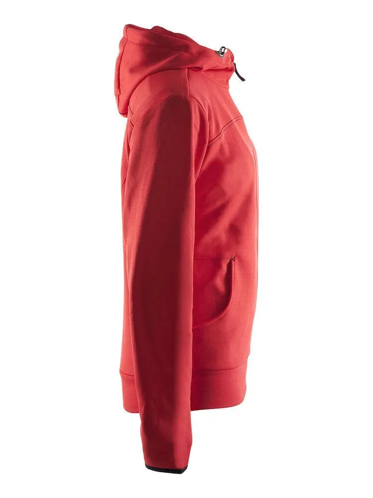 Women's Leisure Full Zip Hood - BRIGHT RED/BLACK sold by Craft Sportswear product image thumbnail 4