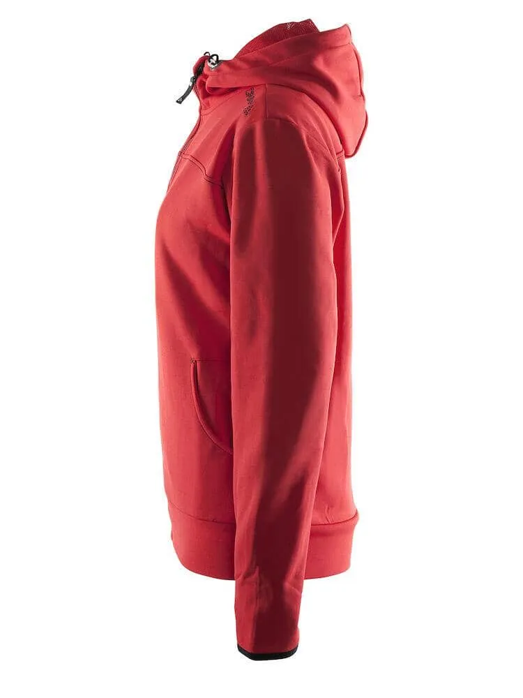 Women's Leisure Full Zip Hood - BRIGHT RED/BLACK sold by Craft Sportswear product image thumbnail 3