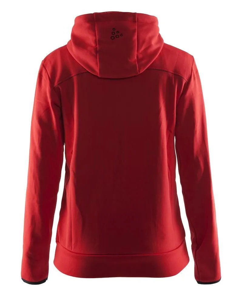 Women's Leisure Full Zip Hood - BRIGHT RED/BLACK sold by Craft Sportswear product image thumbnail 2