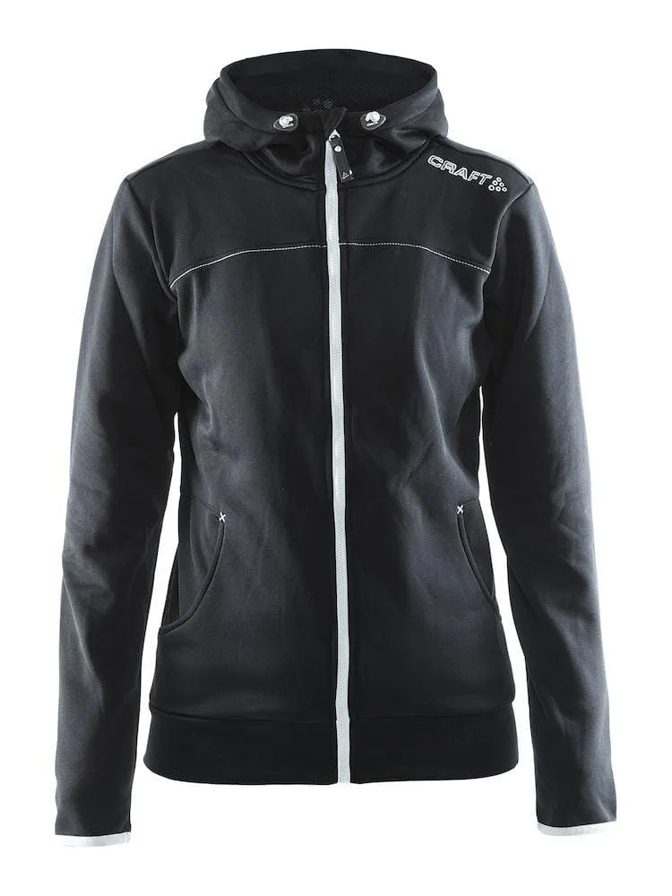 Women's Leisure Full Zip Hood - BLACK/PLATINUM sold by Craft Sportswear product image thumbnail 4