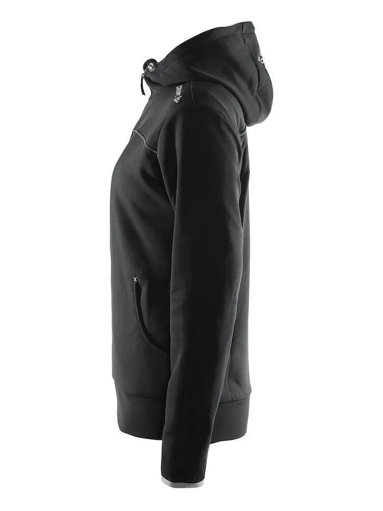Women's Leisure Full Zip Hood - BLACK/PLATINUM sold by Craft Sportswear product image thumbnail 2