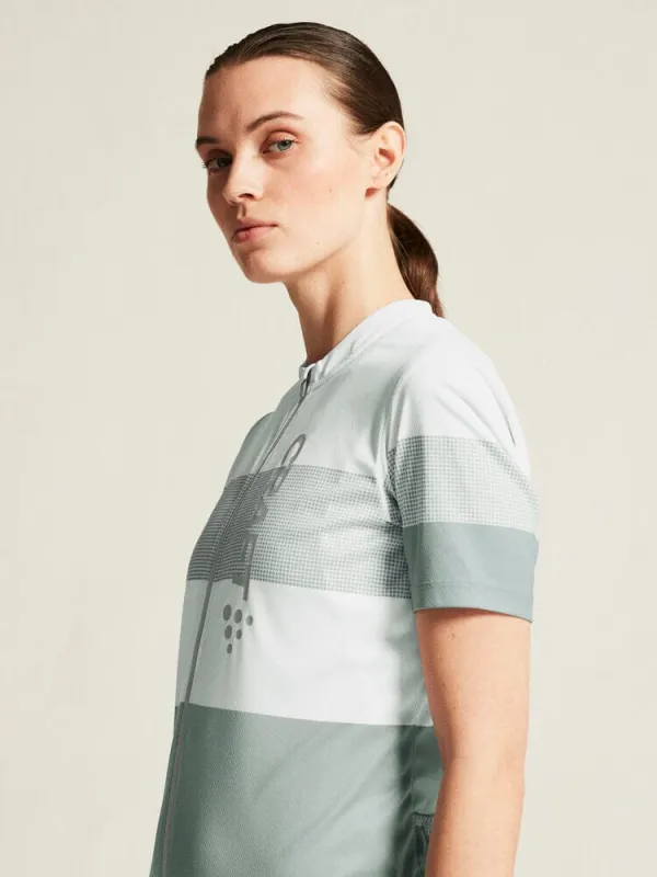 Women's Core Endur Logo Jersey - GHOST/WHITE sold by Craft Sportswear