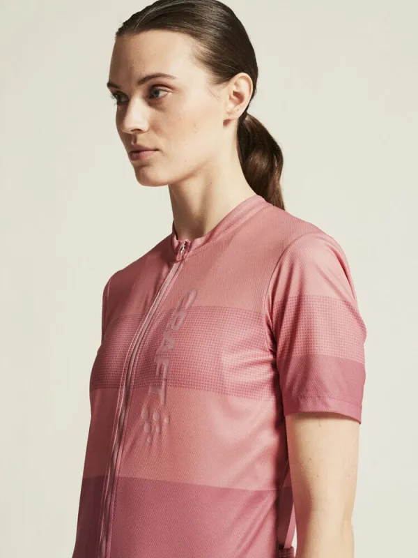 Women's Core Endur Logo Jersey - WILD ROSE/PEONY sold by Craft Sportswear