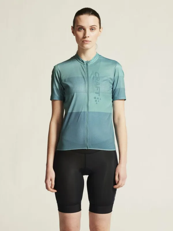 Women's Core Endur Logo Jersey - AQUATIC/CELESTE sold by Craft Sportswear