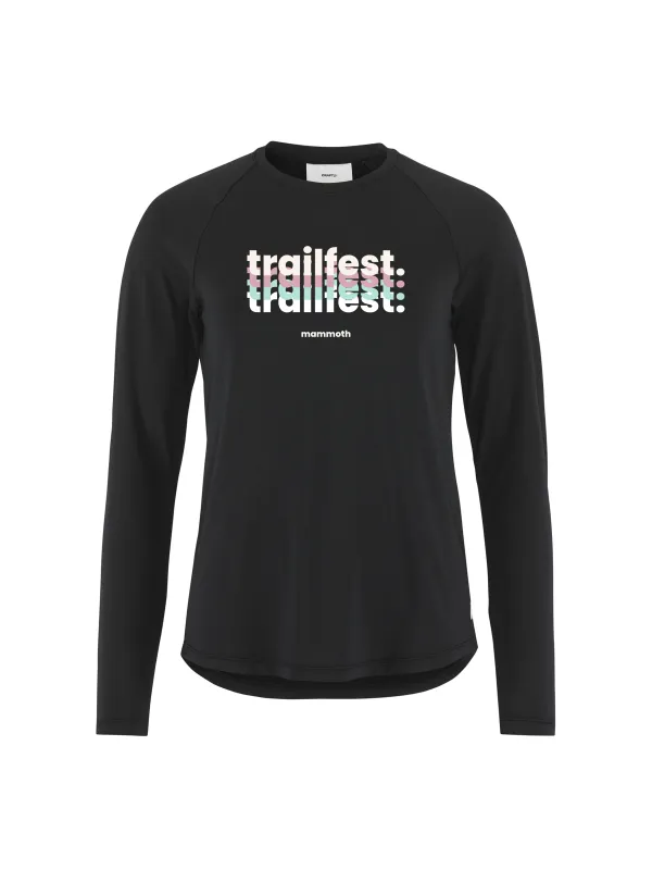 Mammoth Trailfest Women's Collective LS Tee - Black sold by Craft Sportswear
