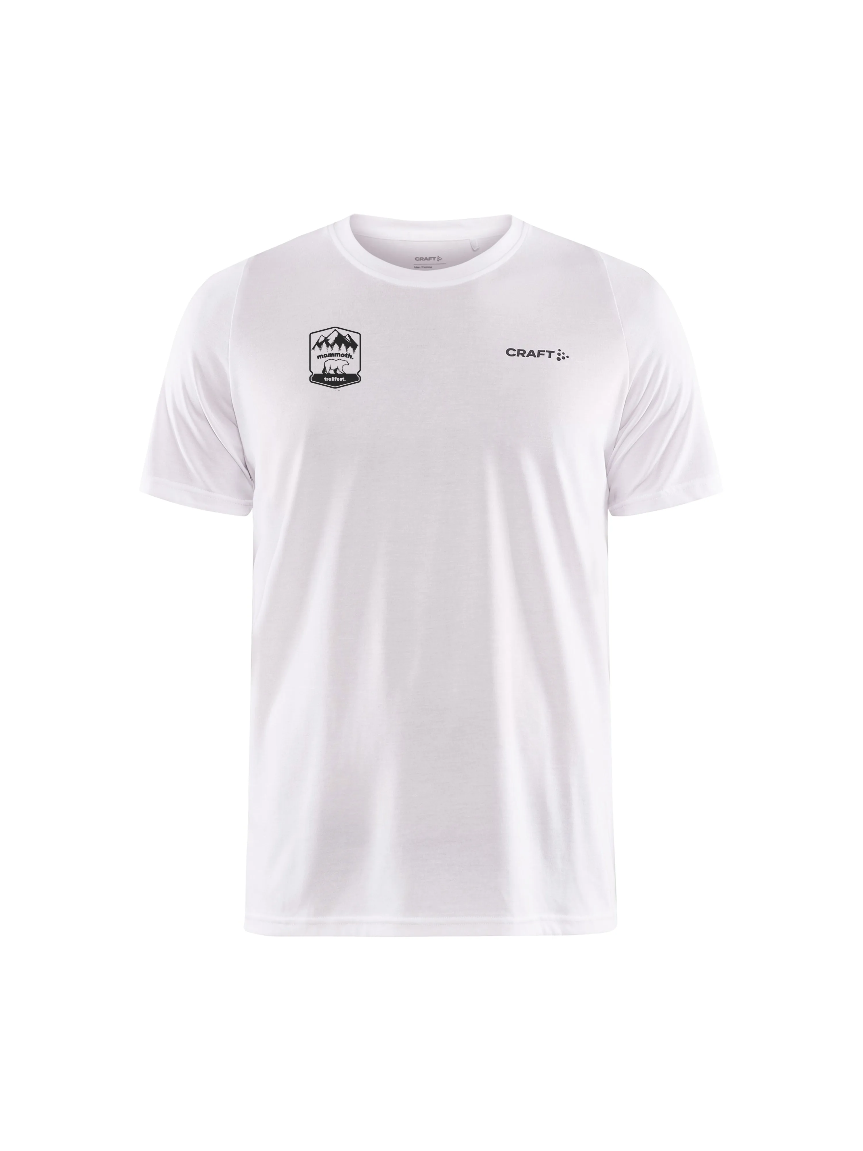 Mammoth Trailfest Men's Collective Bi-Blend SS Tee - White sold by Craft Sportswear