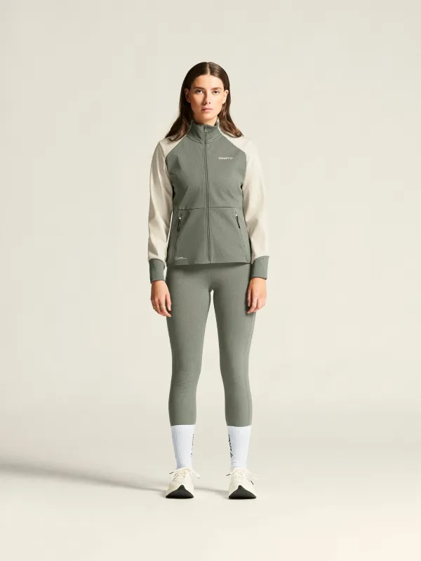 Women's Core XC Ski Training Jacket - Leaf/Tofu sold by Craft Sportswear