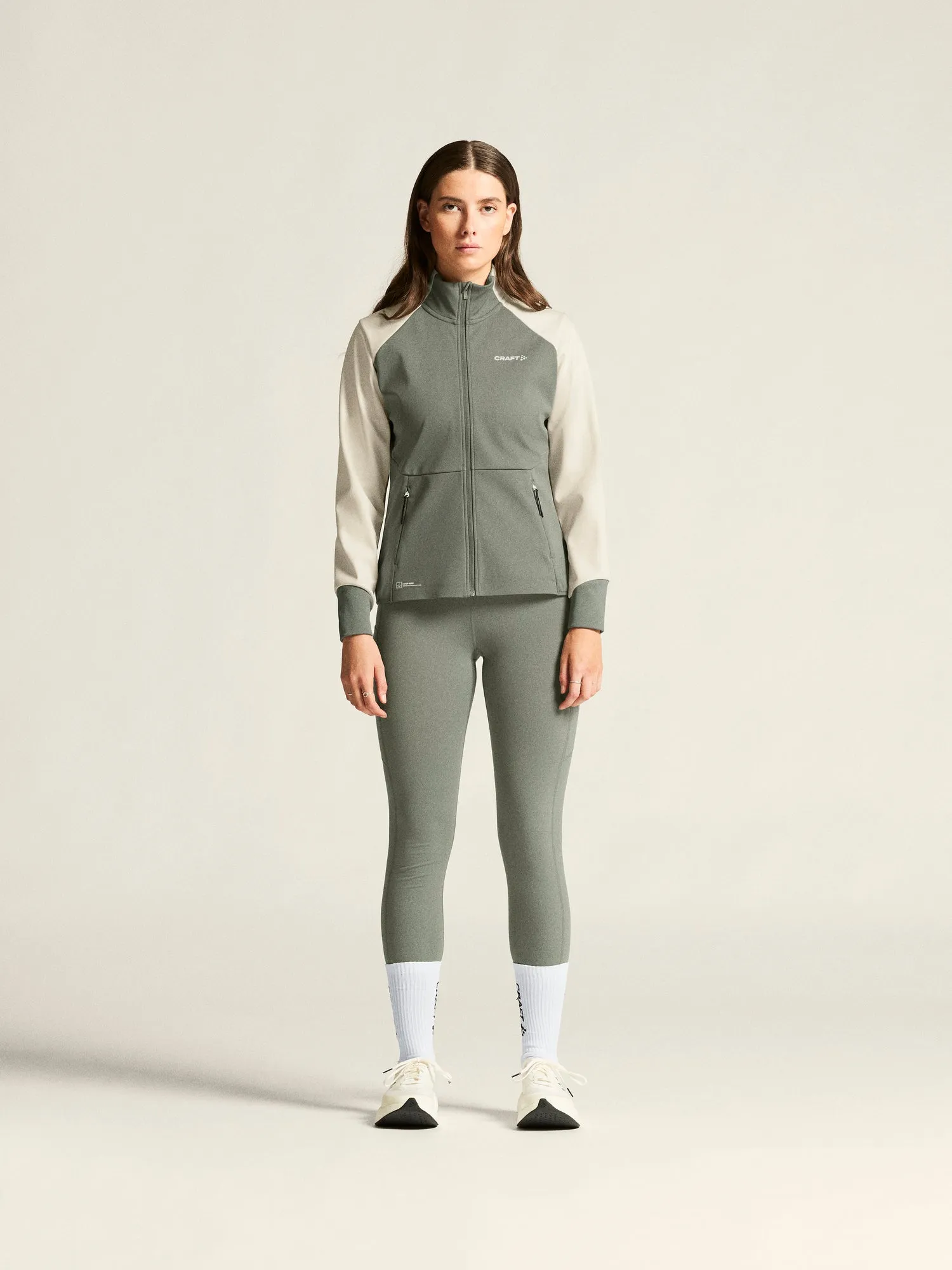Women's Core XC Ski Training Jacket - Leaf/Tofu sold by Craft Sportswear