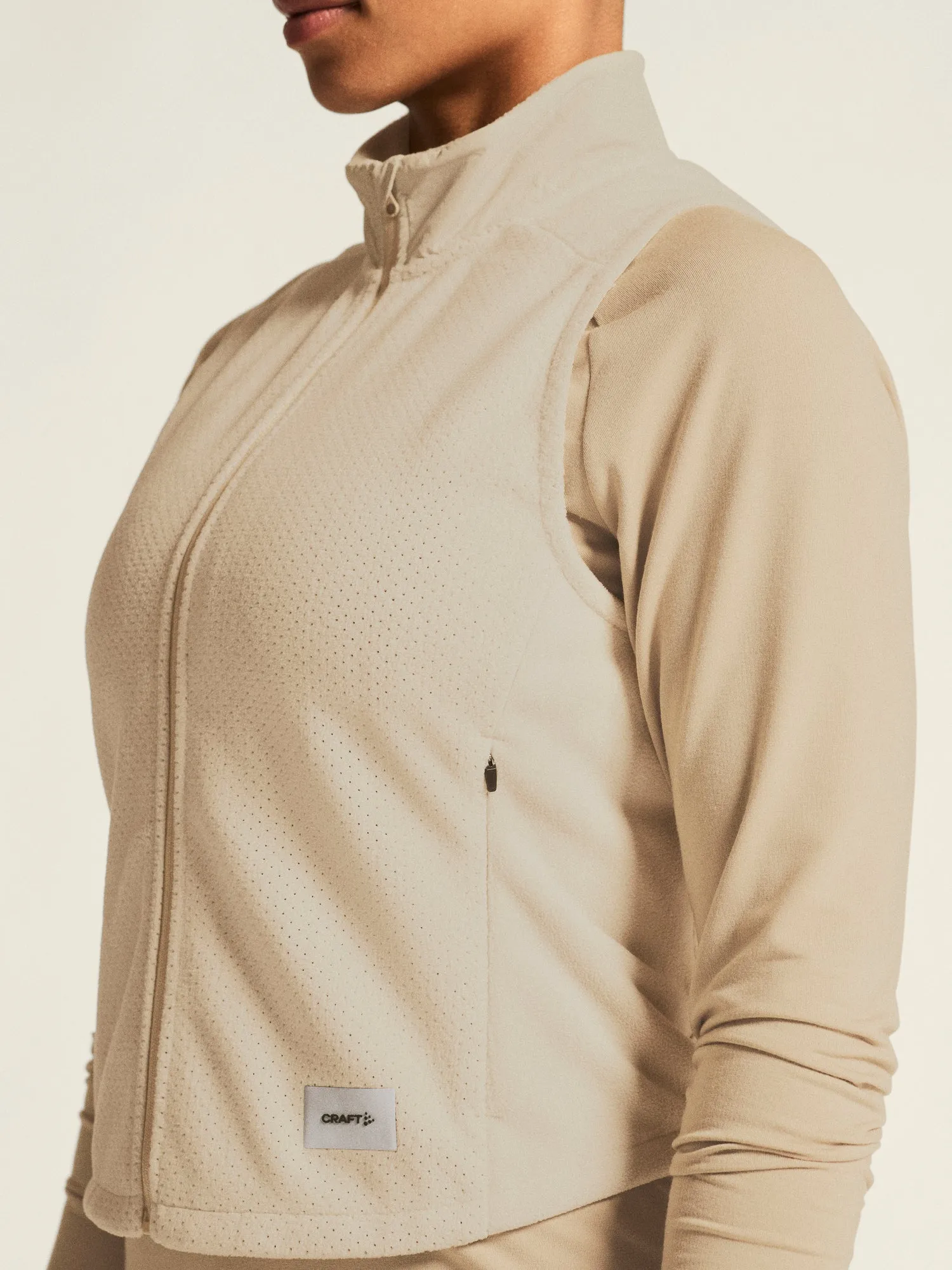 Women's SubZ Fleece Running Vest - Plaster sold by Craft Sportswear product image thumbnail 4