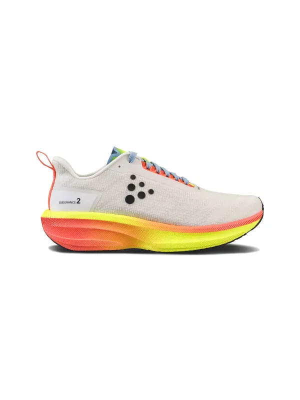 Men's Endurance 2 Running Shoe - Ash White/Shock made by Craft Sportswear