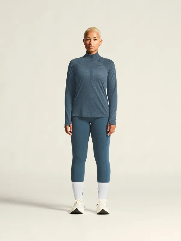 Women's ADV SubZ Wool Long Sleeve Tee 3 - Ensign/Melange sold by Craft Sportswear