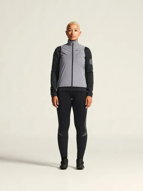 Women's ADV Essence Lumen Wind Running Vest - Silver/Black sold by Craft Sportswear