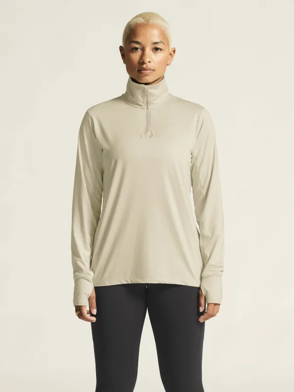 Women's Flow HZ LS - PLASTER-MELANGE sold by Craft Sportswear