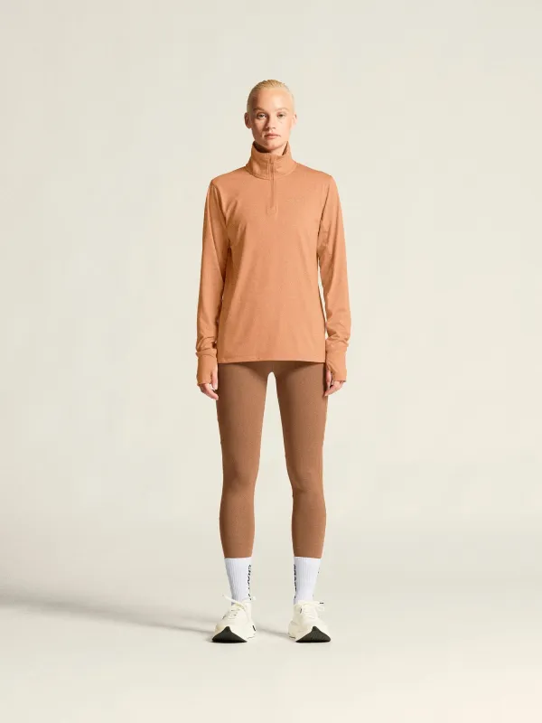 Women's Flow HZ LS - SYRUP/MELANGE sold by Craft Sportswear