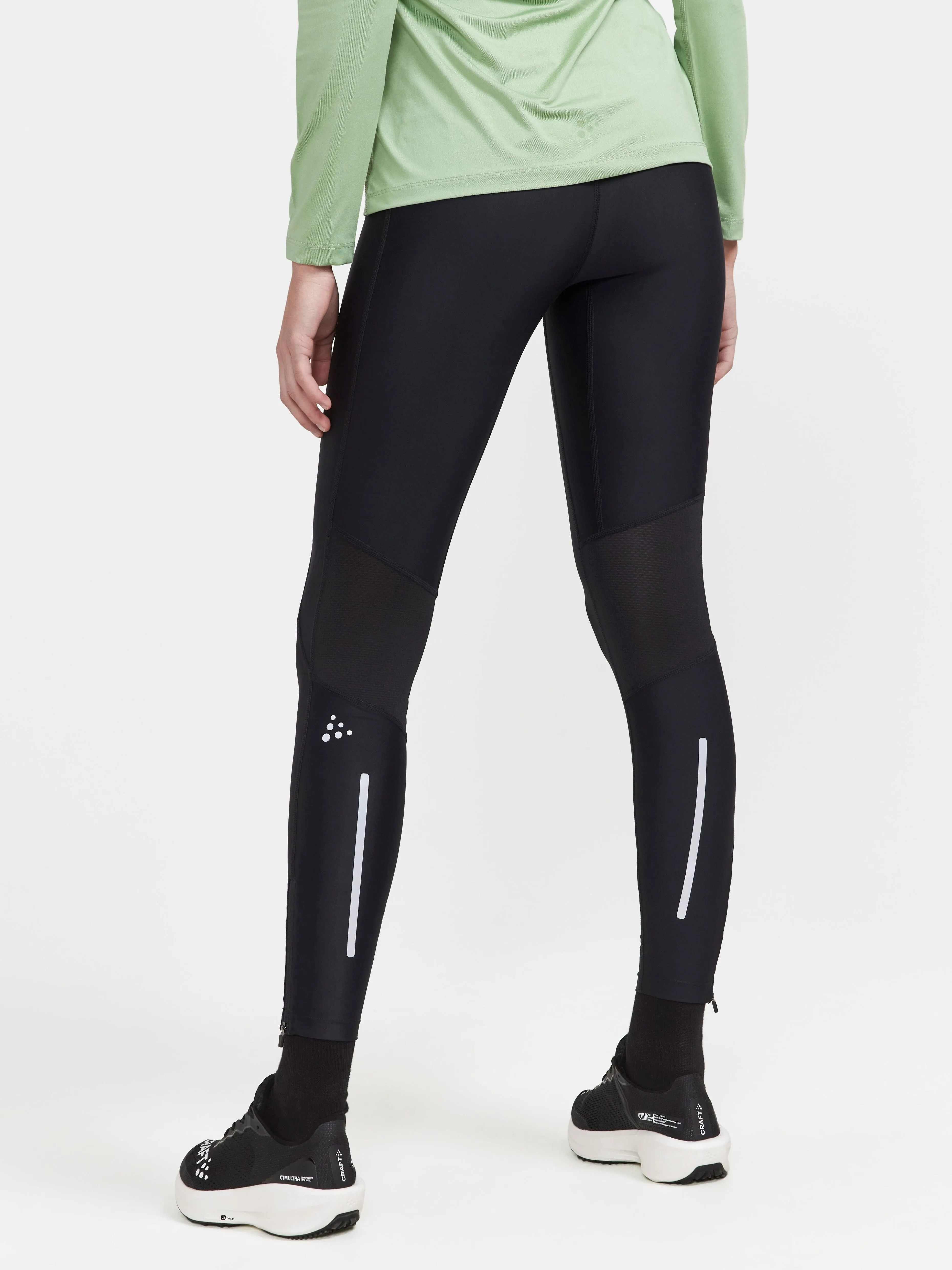 Women's ADV Essence Training Zip Tights - Black sold by Craft Sportswear product image thumbnail 2