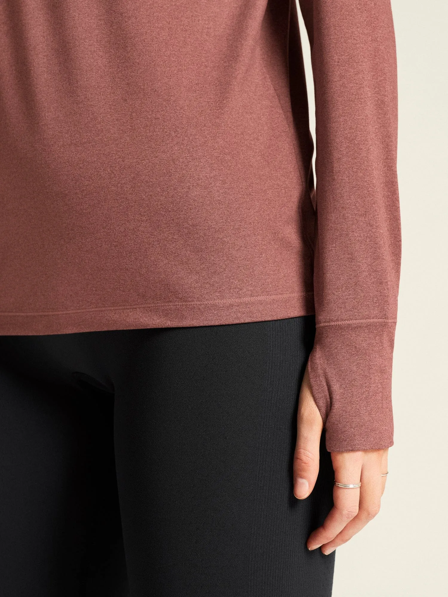 Women's Flow HZ LS - ROSE BROWN/MELANGE sold by Craft Sportswear product image thumbnail 4