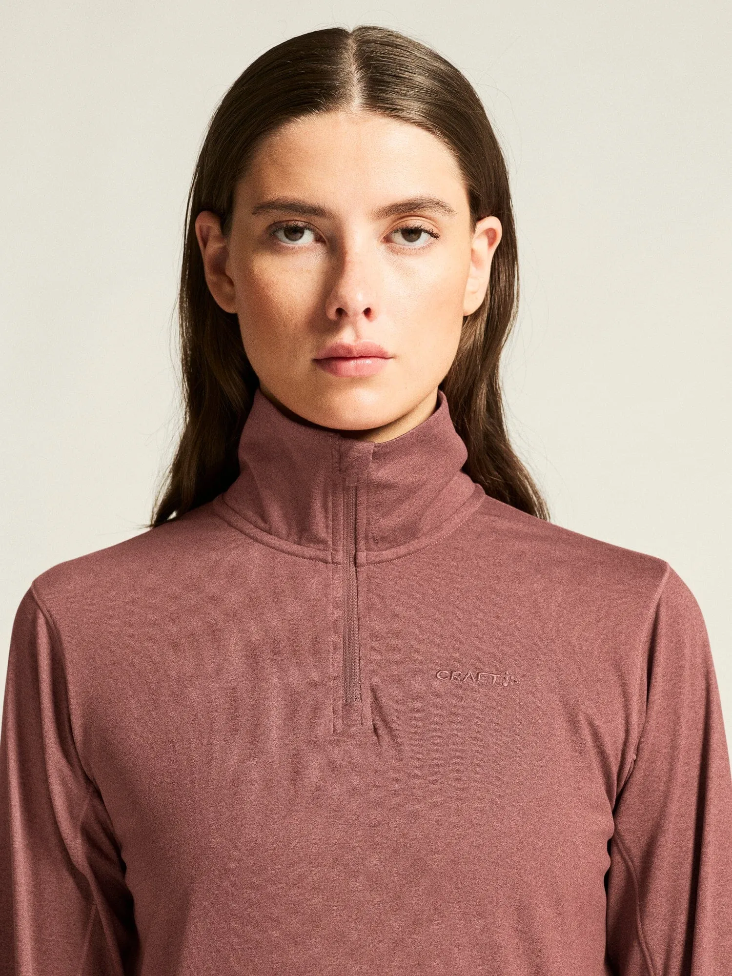 Women's Flow HZ LS - ROSE BROWN/MELANGE sold by Craft Sportswear product image thumbnail 3