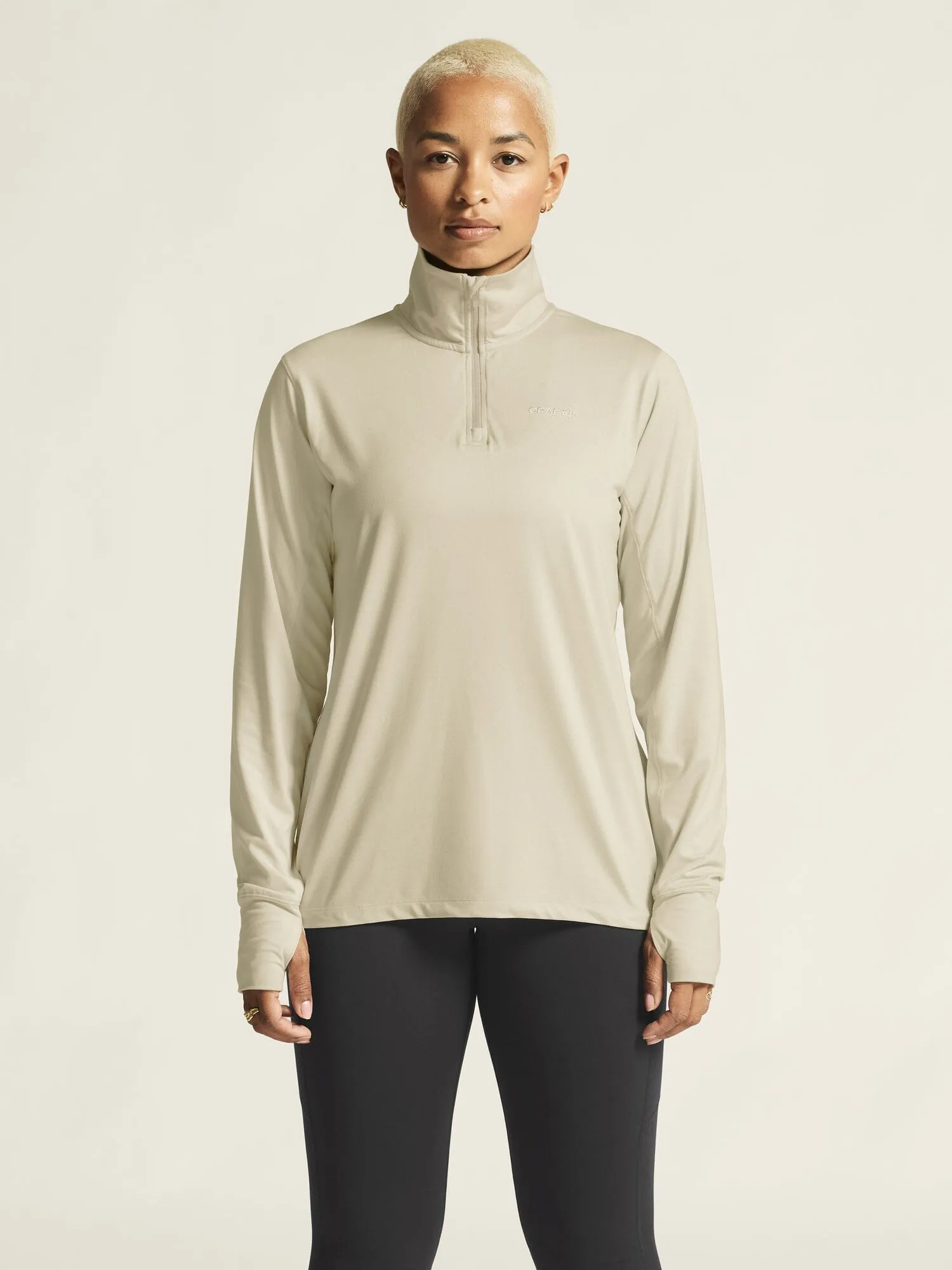Women's Flow HZ LS - PLASTER-MELANGE sold by Craft Sportswear product image thumbnail 2