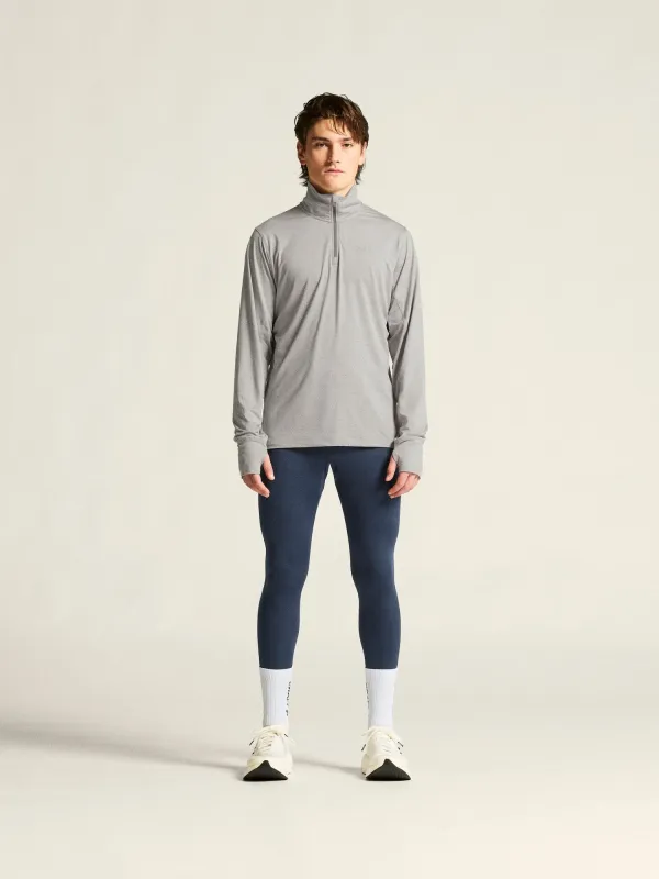 Men's Flow HZ LS - Grey Melange made by Craft Sportswear