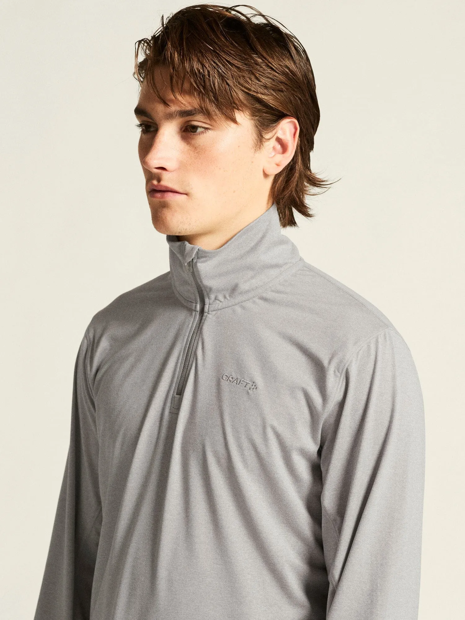 Men's Flow HZ LS - Grey Melange sold by Craft Sportswear product image thumbnail 3
