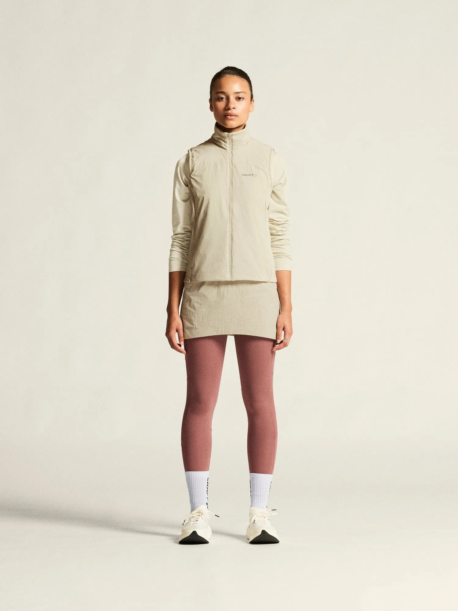 Women's SubZ Running Skirt 4 - PLASTER sold by Craft Sportswear