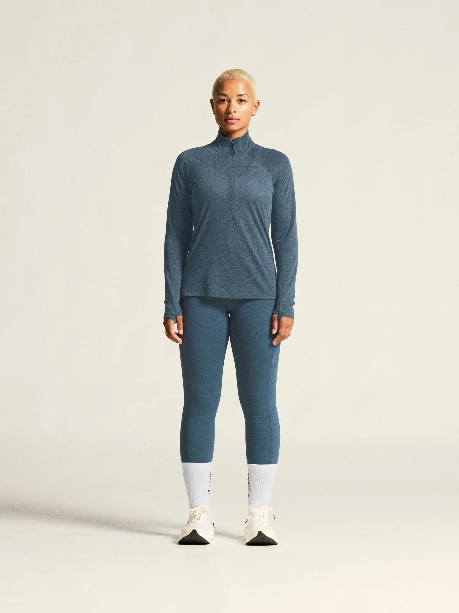 Women's ADV SubZ Wool Long Sleeve Tee 3 - Ensign/Melange sold by Craft Sportswear