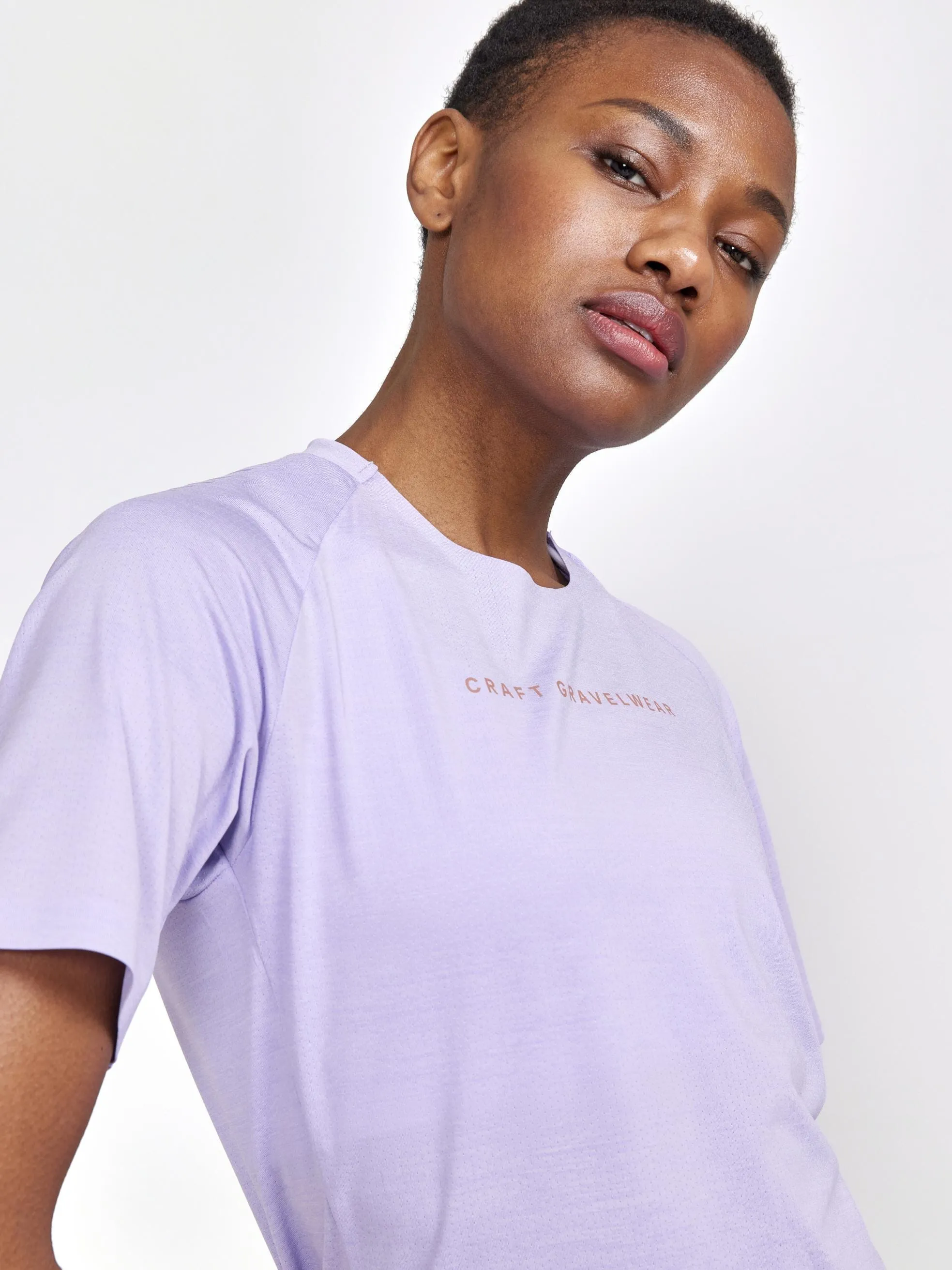 Women's ADV Gravel Bike Short Sleeve Tee - LAVENDER-MELANGE sold by Craft Sportswear product image thumbnail 3