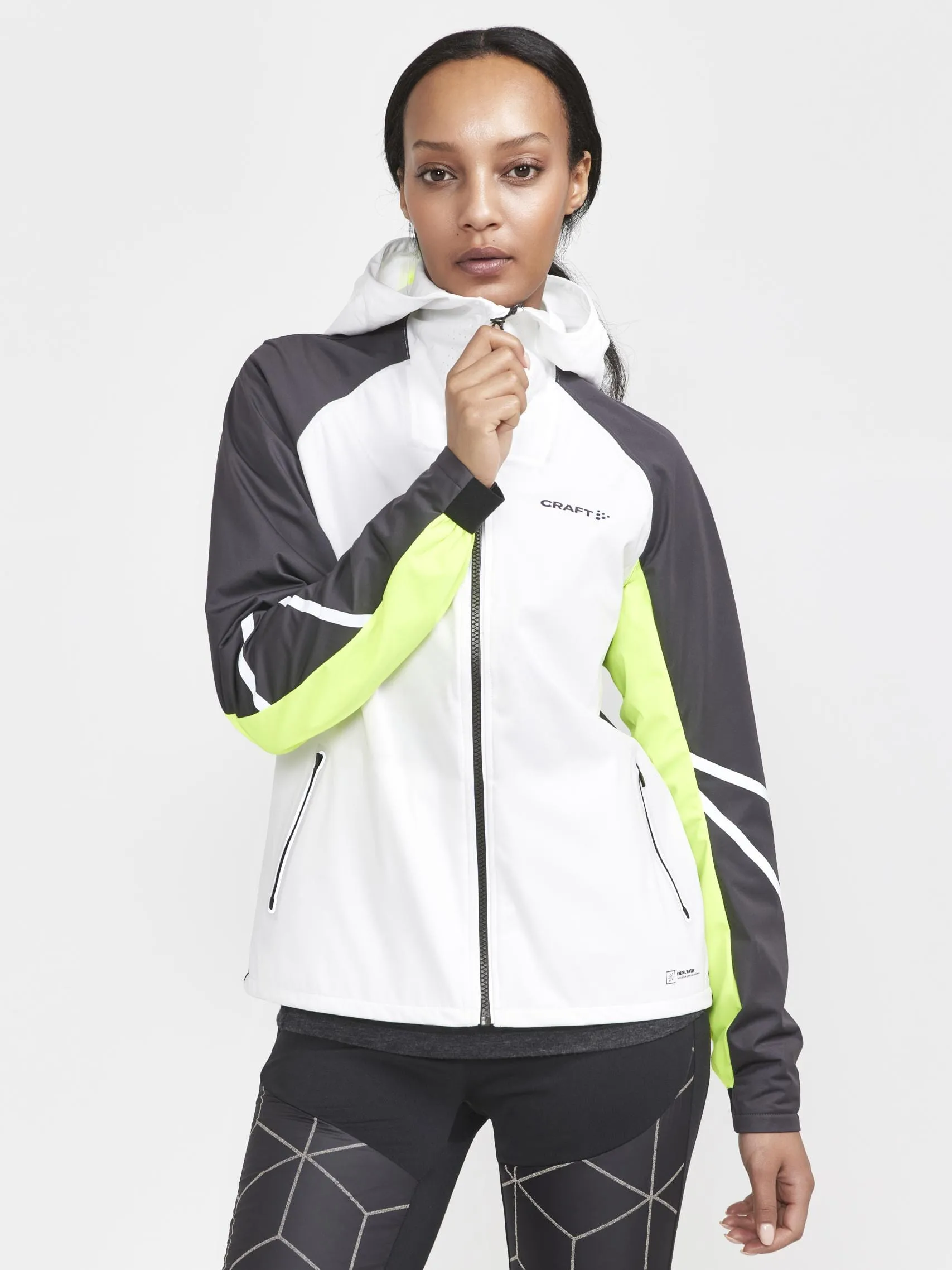 Women's Pro Hydro Lumen Running Jacket 2 - ASH WHITE-SLATE sold by Craft Sportswear