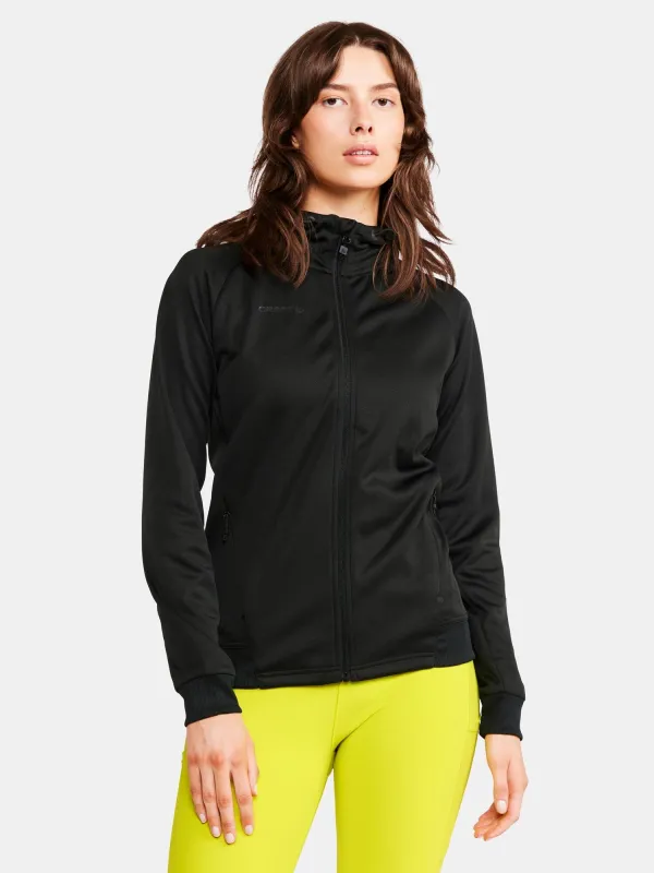 Women's ADV Full-Zip Hood - Black made by Craft Sportswear