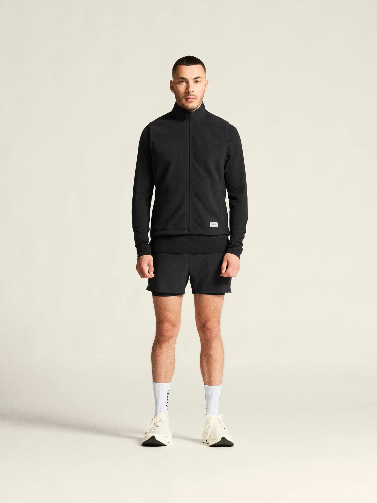 Men's SubZ Fleece Running Vest - Black sold by Craft Sportswear