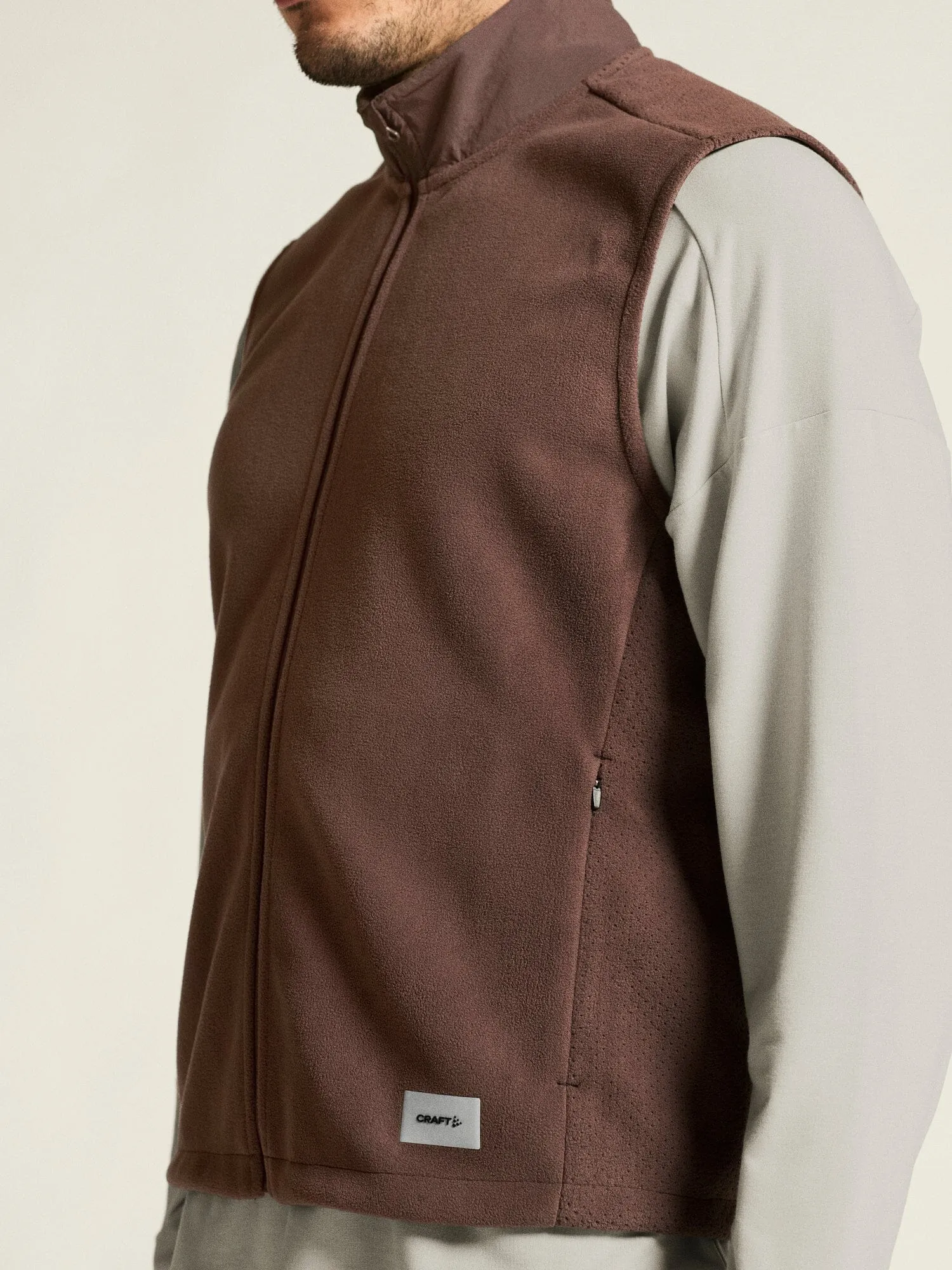 Men's SubZ Fleece Running Vest - Prune sold by Craft Sportswear product image thumbnail 4