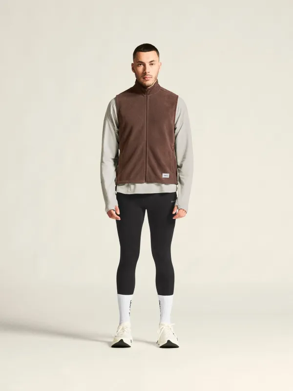 Men's SubZ Fleece Running Vest - Prune made by Craft Sportswear