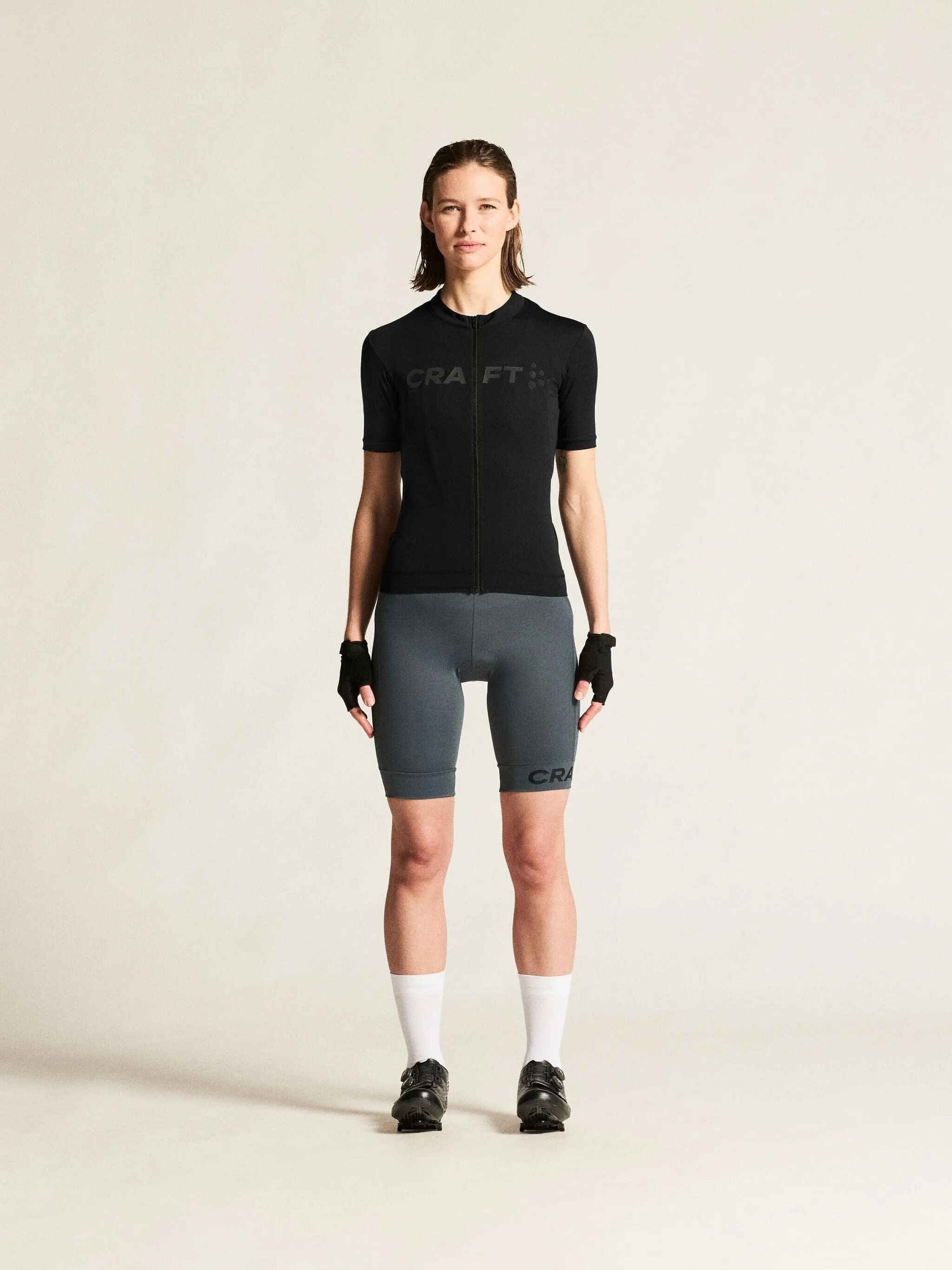 Women's Endur Logo Cycling Jersey - Black sold by Craft Sportswear