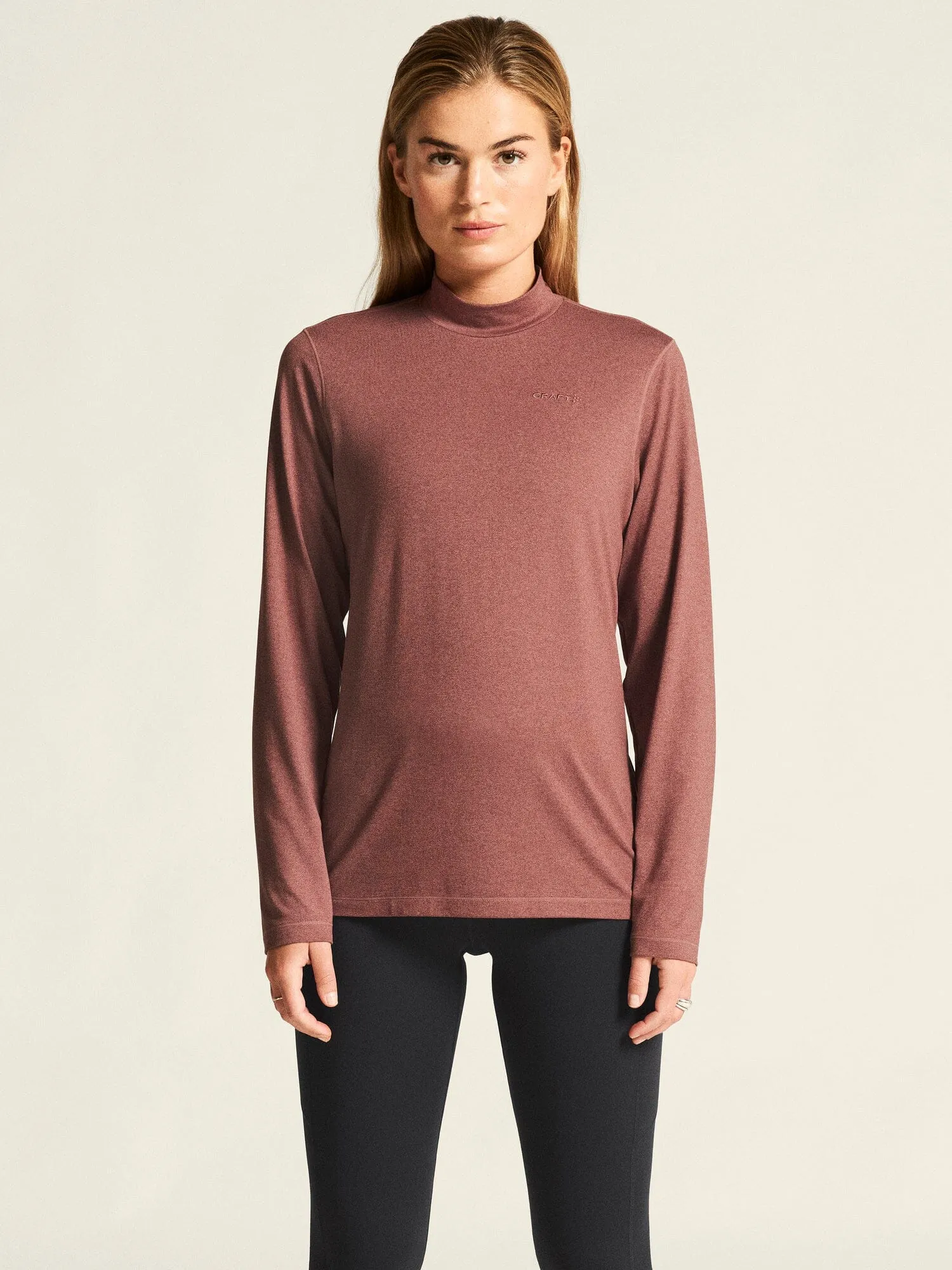 Women's Flow Ms Longsleeve - Rose Brown Melange sold by Craft Sportswear product image thumbnail 2