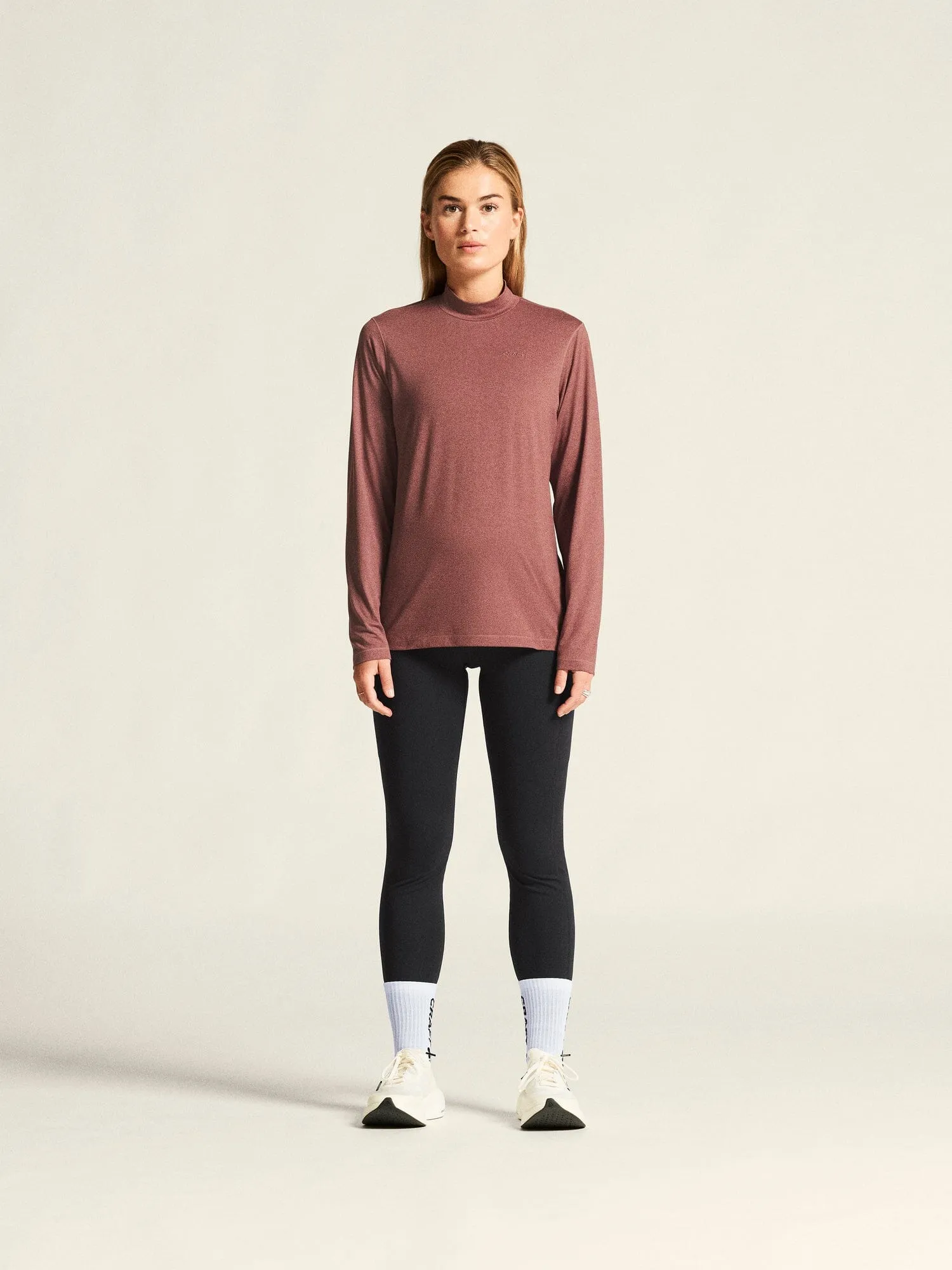 Women's Flow Ms Longsleeve - Rose Brown Melange sold by Craft Sportswear