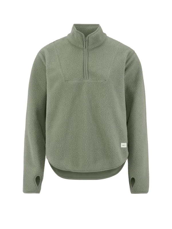 Women's Join Pile Fleece Half-Zip - Leaf made by Craft Sportswear