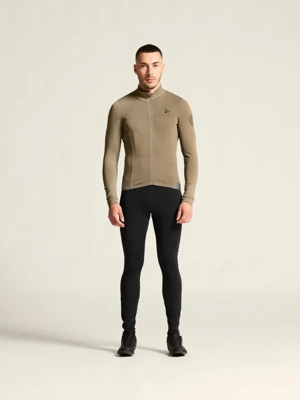Men's ADV Bike SubZ Longsleeve Jersey - Taupe made by Craft Sportswear