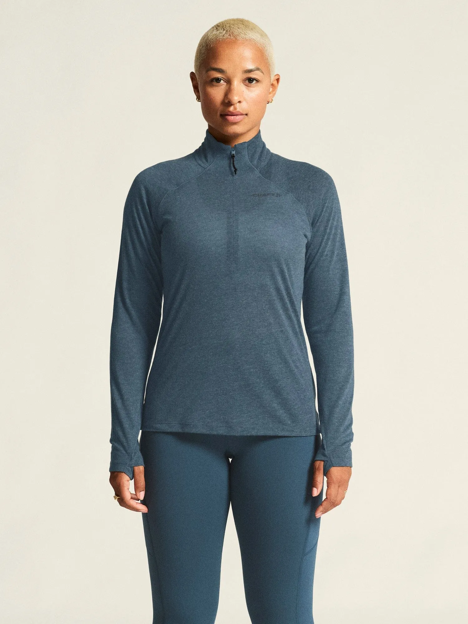 Women's ADV SubZ Wool Longsleeve Tee 3 - Ensign Melange sold by Craft Sportswear product image thumbnail 3