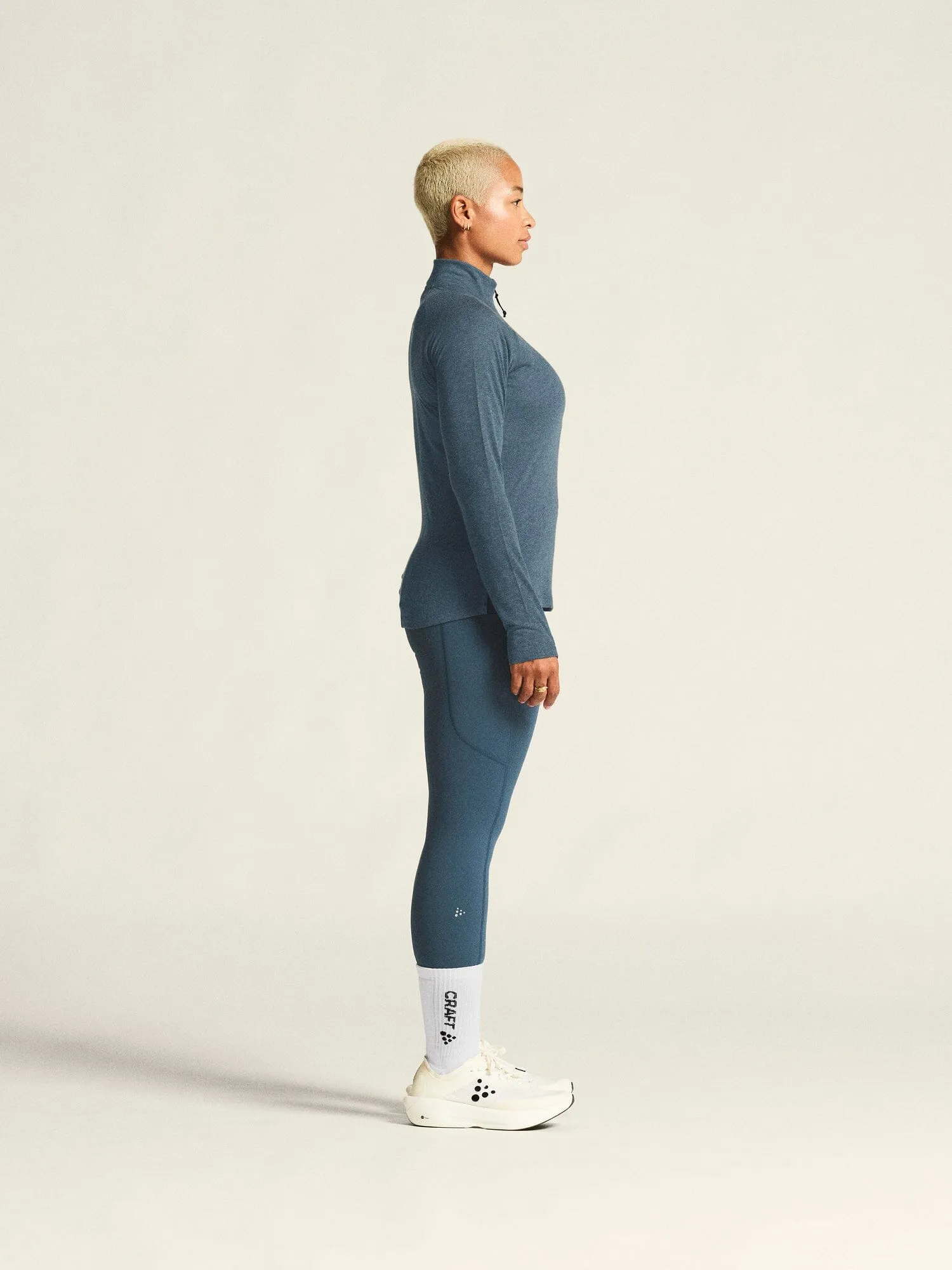 Women's ADV SubZ Wool Longsleeve Tee 3 - Ensign Melange sold by Craft Sportswear product image thumbnail 5