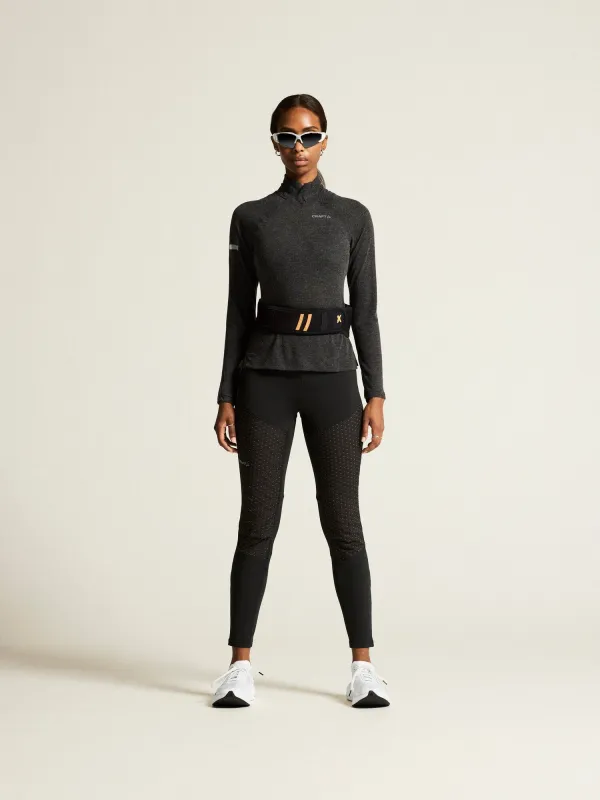 Women's ADV SubZ Wool Longsleeve Tee 3 - Black Melange made by Craft Sportswear