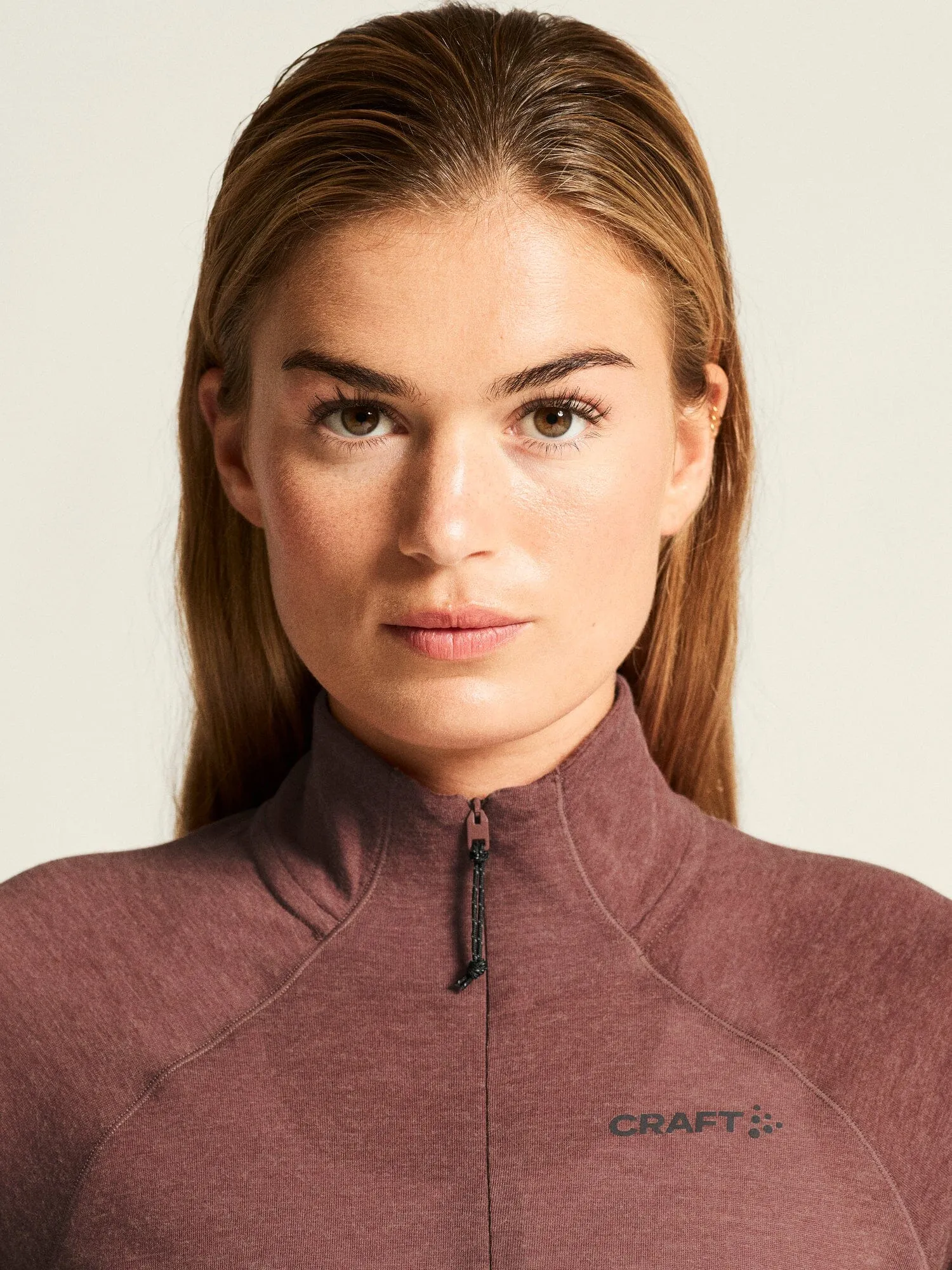 Women's ADV SubZ Wool Longsleeve Tee 3 - Rose Brown/Melange sold by Craft Sportswear product image thumbnail 3